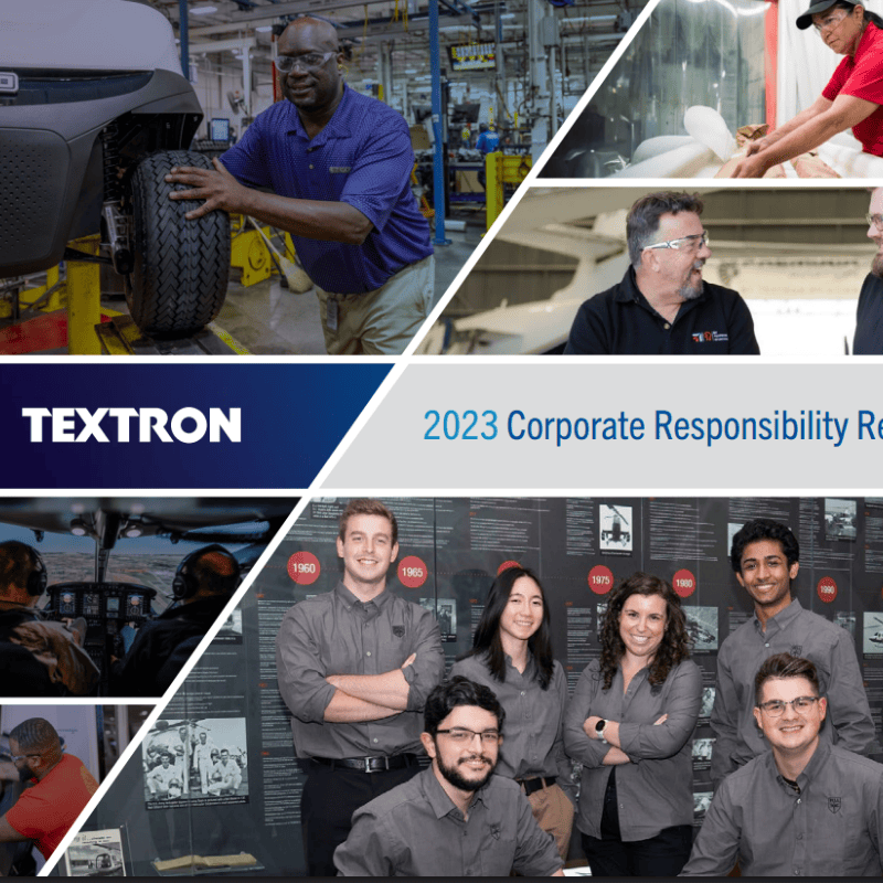 Corporate responsibility report content feature 2023
