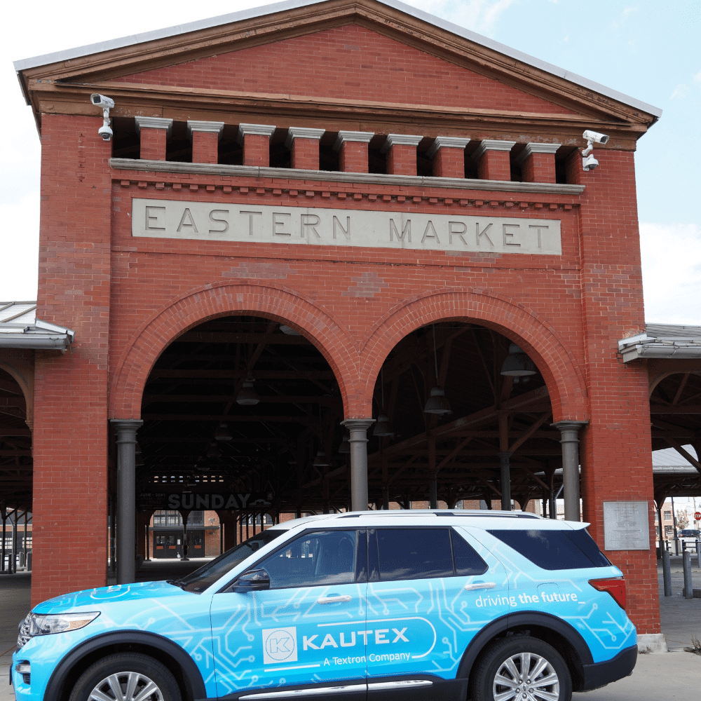 Vehicle in front of Eastern Market (Detroit)