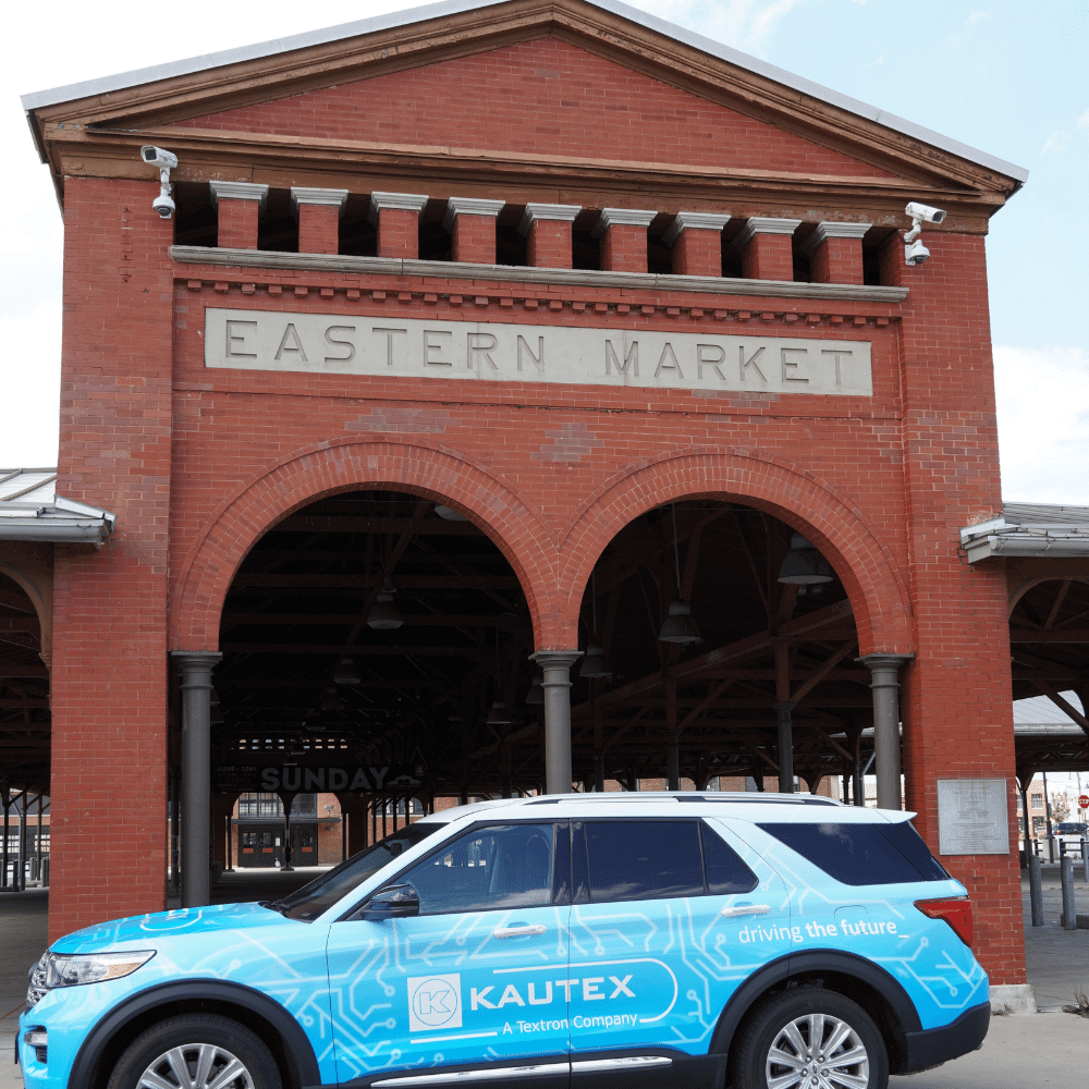 Vehicle in front of Eastern Market (Detroit) 