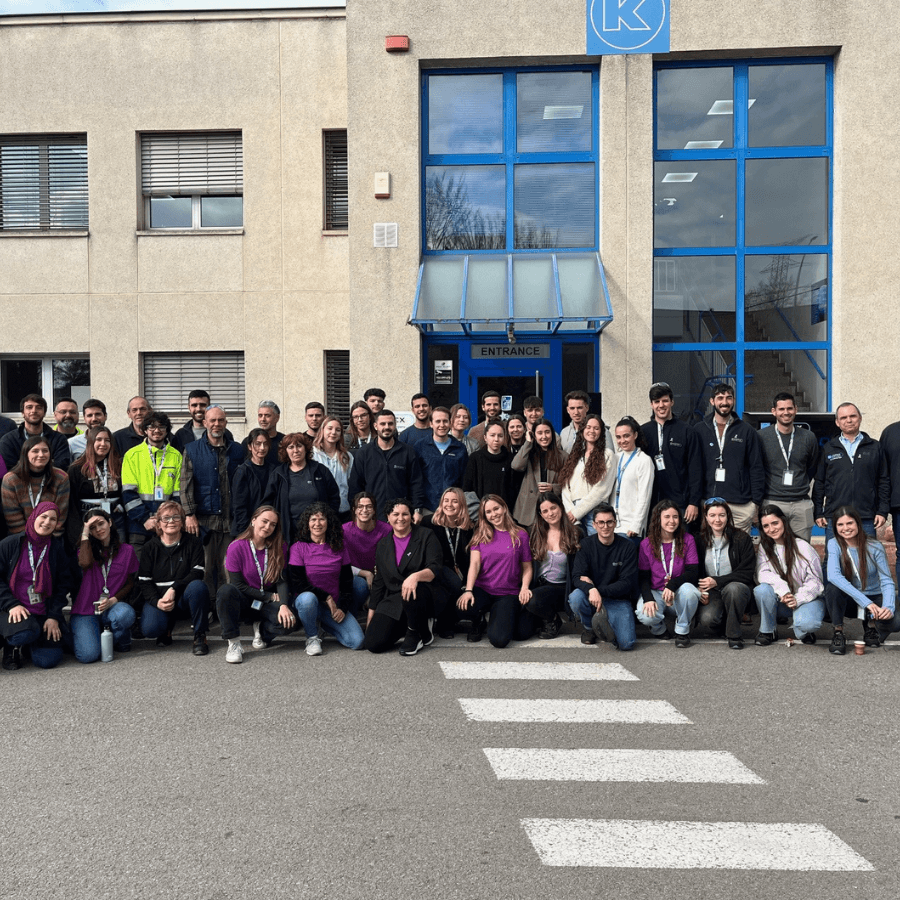 group of people in front of a building