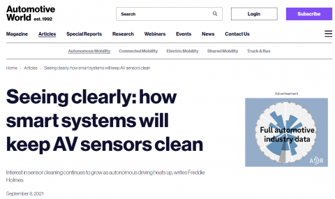 Screenshot of Automotive World website